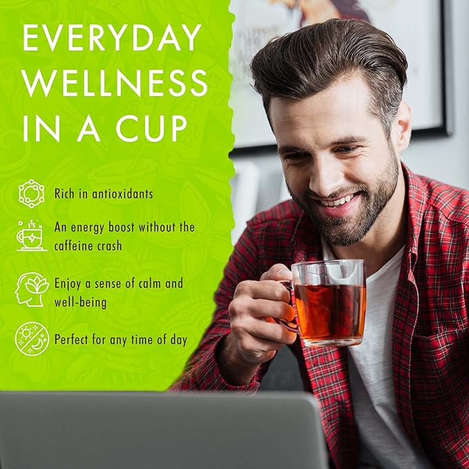 Hawaiian Natural Tea Passion Fruit Orange Flavored Organic Tea - Tropical Fruit Green Tea Blend with Black Tea - Perfect Daily Cup & Gift for Tea Lovers - 60 Tea Bags - Bloomnest