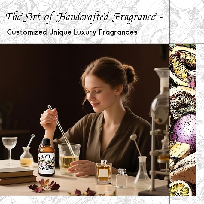 HIQILI Passion Fruit Fragrance Oil for Home Diffuser, Oil Burner, Great for Soap, Candle & Perfume Making, Add to Body Lotion - 1 Fl Oz HIQILI