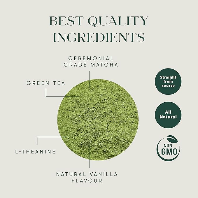 Luxmi Estates Vanilla Matcha with Priobiotics (50 g) Organic Matcha Tea, Rich in Antioxidants, Tea for Relaxing - Bloomnest