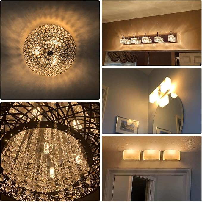 E12 Led Bulbs Replacement 120V 100W Halogen Candelabra, E12 10W T6 Warm White 3000K Non-dimmable Energy Saving for Candelabra,Ceiling Fan, Table Cabinet Lighting, Pack of 3 - Bloomnest