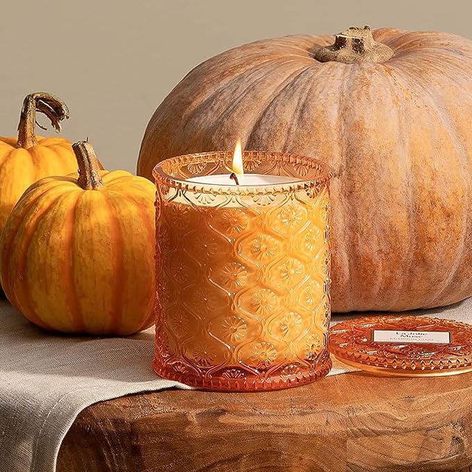 LA Jolie Muse Fall Candles, Pumpkin Chai Scented Candle, Natural Soy Candle, Autumn Candle Gift, Luxury Candles Gifts for Women & Men, House Warming Gift - Bloomnest