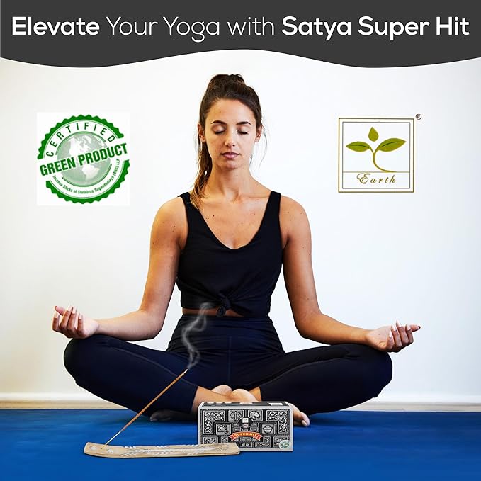 Satya Super Hit Incense Sticks, Satya Bng (Bangalore) 15gmx3 Pack (45 GMS) with Raajsee Insense Holder Bundle, Satya Nagchampa Natural - Bloomnest