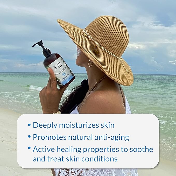Coco Fiji Face & Body Lotion Infused With Coconut Oil | Lotion for Dry Skin | Moisturizer Face Cream & Massage Lotion for Women & Men | Fragrance Free 12 oz, Pack of 1 - Bloomnest