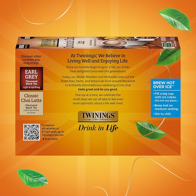 NEW Twinings Chocolate Chai Latte Tea 60 K-Cup Pods for Keurig, 10 Count (Pack of 6), Velvety Smooth Cocoa with Real Spiced Tea, Caffeinated, Enjoy Hot or Iced - Bloomnest