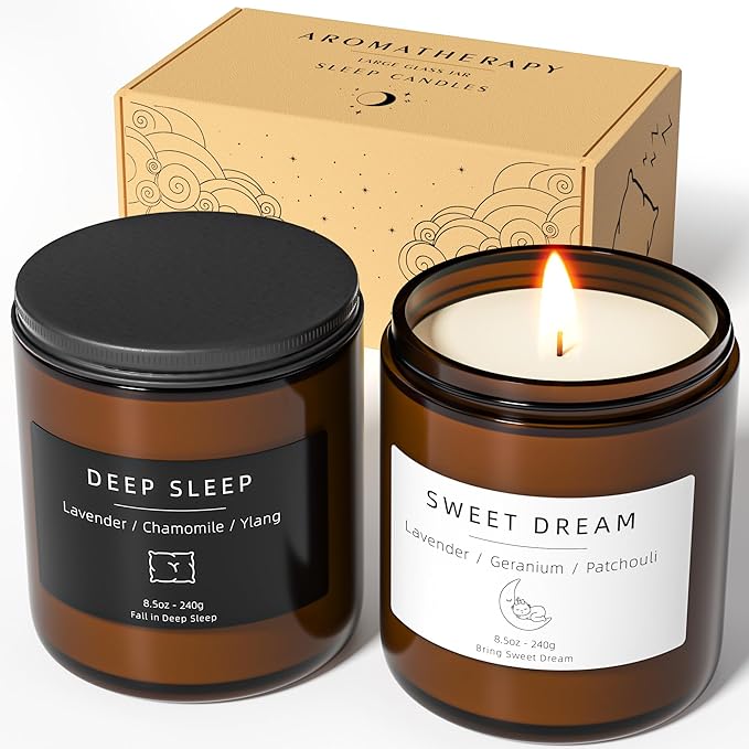 Scented Candles, BOYUJK Candles for Home, Scented Candle Set for Stress Relief and Promote Sleep, Candle Gifts for Women and Men (1.1lb, 480g) - Bloomnest