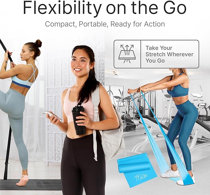 Stretching Strap with Door Anchor & Resistance Band – Improve Leg Stretch Flexibility for Splits, Ballet, Dance, Cheer, Yoga & Gymnastics - Home Leg Stretcher Trainer Equipment Stuff for All Levels - Bloomnest