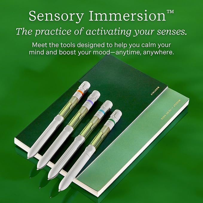 Lifelines Pen Diffuser Set, Aromatic Embrace 3-Pack – 1mm Black Ballpoint Pens with Scented Essential Oil Blends – Aromatherapy Diffuser & Sensory Immersion Diffuse Aroma As You Write - Bloomnest