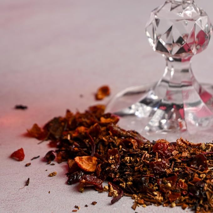 Organic Positively Tea Company, Raspberry Rosé Herbal Tea, Loose Leaf, 16 Ounce - Bloomnest