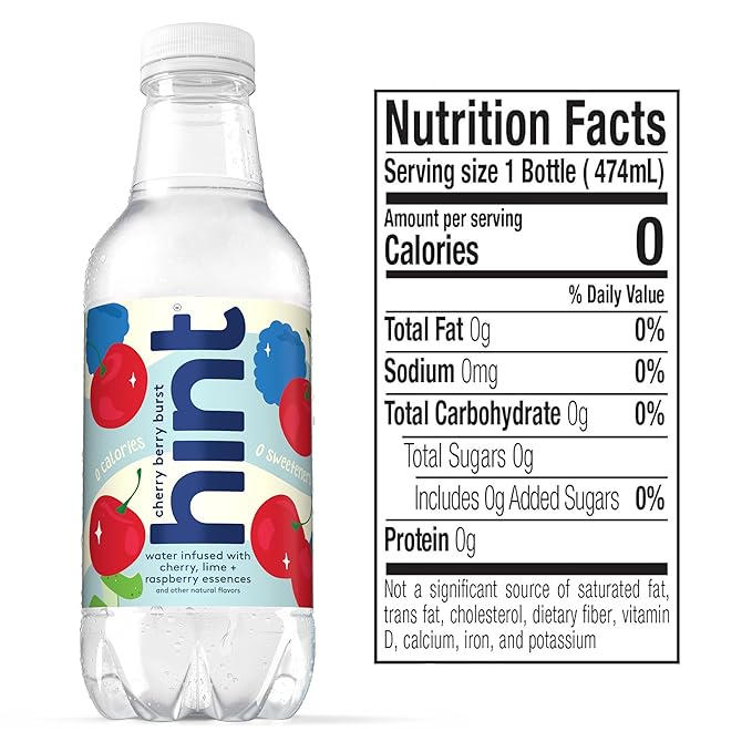 Hint Fruit-Infused Bottled Water, Summer Classics Variety Pack - Sugar Free Flavored Water with Zero Calories, Natural Fruit Essences, and No Artificial Sweeteners - 16 Fl Oz (Pack of 24) - Bloomnest