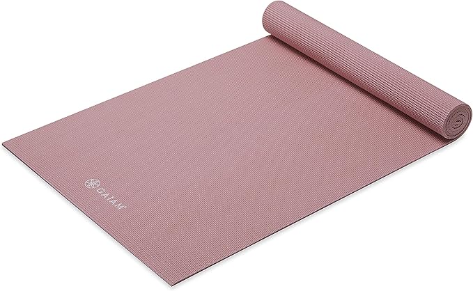 Gaiam Yoga Mat - Premium 5mm Solid Thick Non Slip Exercise & Fitness Mat for All Types of Yoga, Pilates & Floor Workouts (68" x 24" x 5mm) - Bloomnest