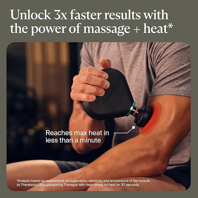 TheraGun Mini Plus Massage Gun by Therabody - Portable Massage Enhanced with Heat – Travel Essential for Faster Recovery On The Go - Bloomnest