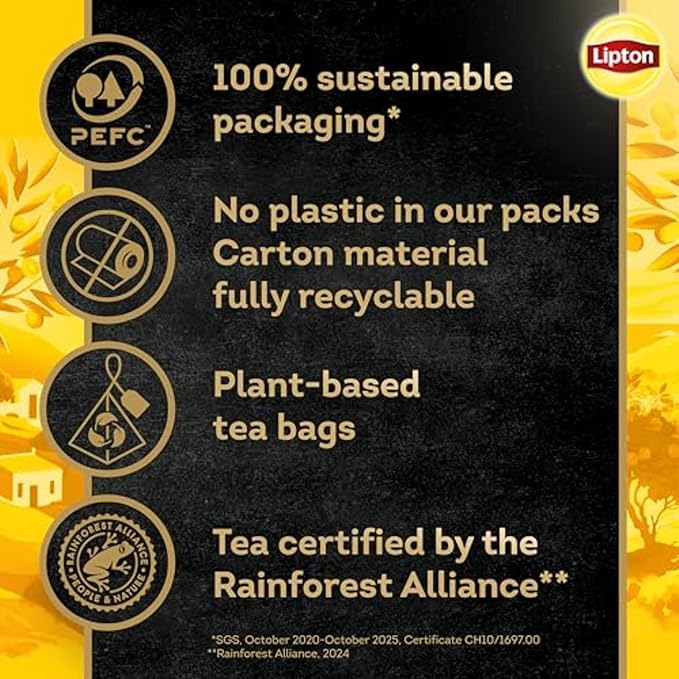 Lipton Black Tea Peach Mango, Pyramid Tea Bags, Flavored Teabags for a Refreshing Cup of Tea, 20 Total Tea Bags - Bloomnest