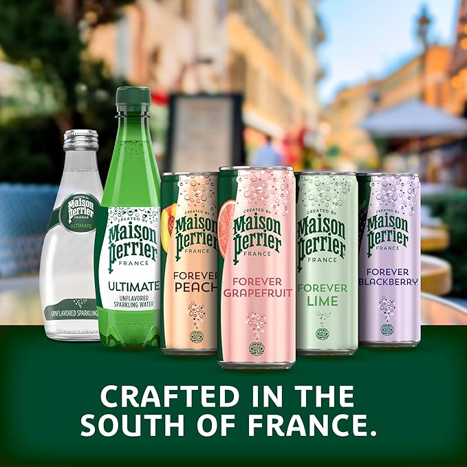 Maison Perrier Forever Blackberry Flavored Sparkling Water, 11.15 Fl Oz Cans, 8 Count, 3 Pack - Bloomnest