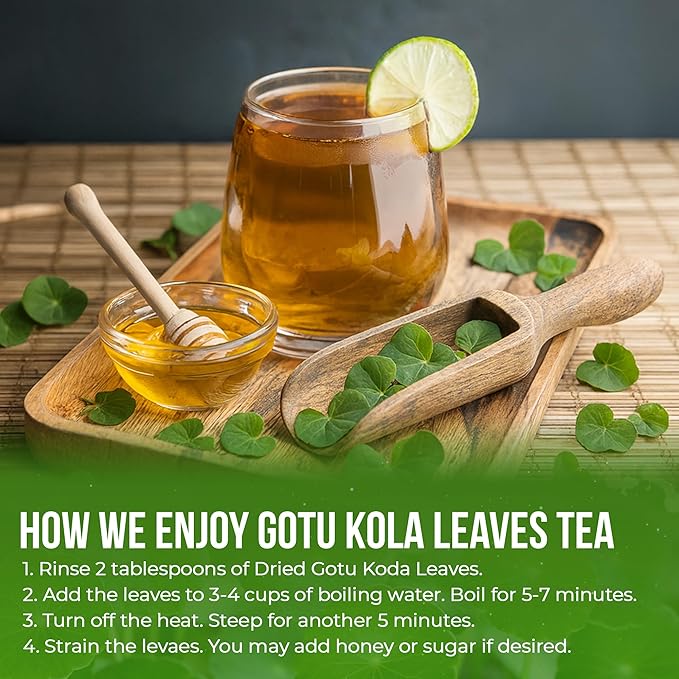 FreshDrinkUS, Premium Gotu Kola Leaves (Centella asiatica) | 8 oz Dried Loose Leaf | Naturally Mild & Earthy Herbal Tea – Premium Quality Leaves. Sugar-Free. Caffeine-Free. Vegan - Bloomnest