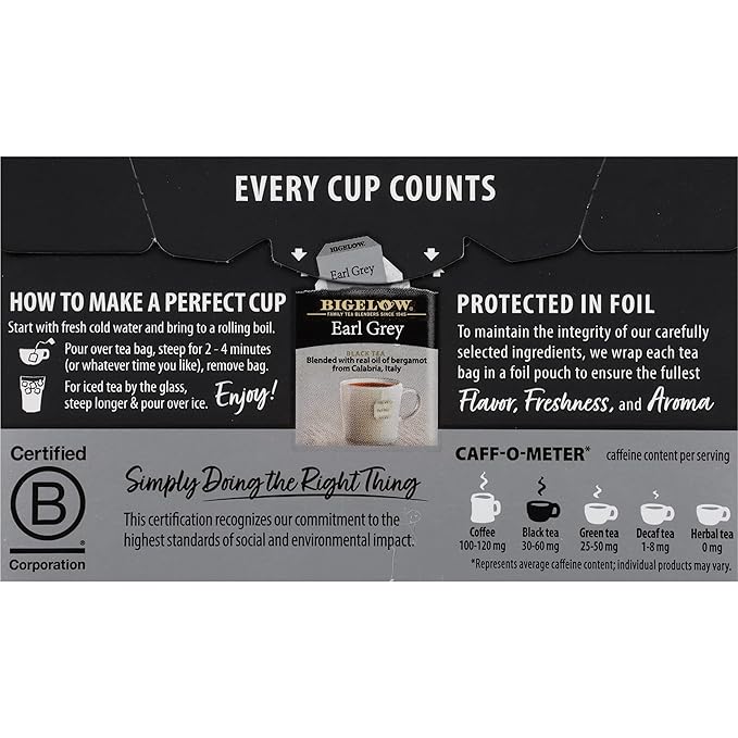 Bigelow Tea Earl Grey - 20 Tea Bags - Bloomnest