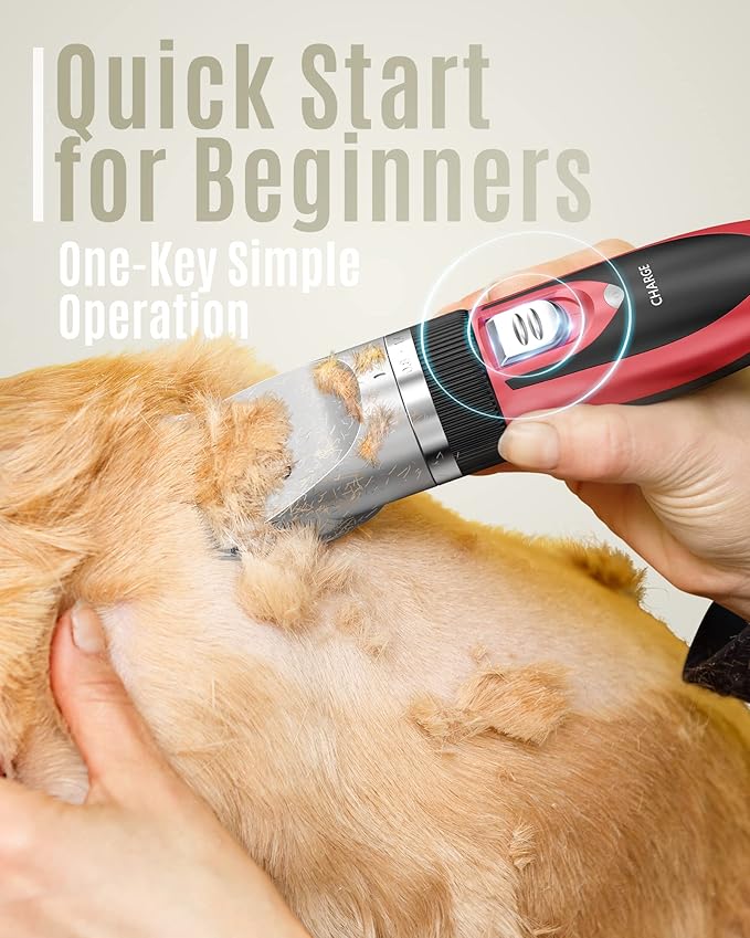 oneisall Dog Shaver Clippers Low Noise Rechargeable Cordless Electric Quiet Hair Clippers Set for Dogs Cats Pets - Bloomnest
