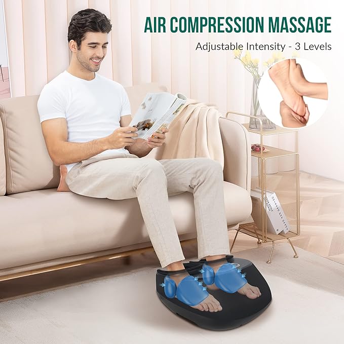 Snailax Shiatsu Foot Massager with Heat, Kneading, Compression, Vibration, Feet Massage Machine for Plantar Fasciitis, Neuropathy, Foot Warmer, Gifts for Women Men,Size 13 - Bloomnest