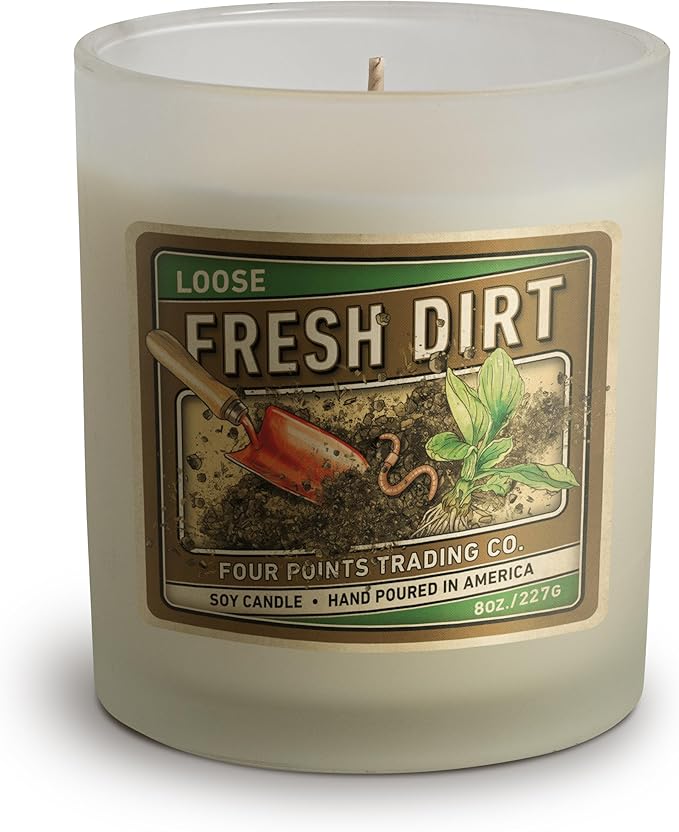Dirt Scented Candle, 8 Oz. Handcrafted Soy Wax Candles for Men & Women, Fragrant Aromatherapy Candle with Jar, Unique Room Scents, Relaxing Home Essentials for Mom, Daughter or Friend - Bloomnest