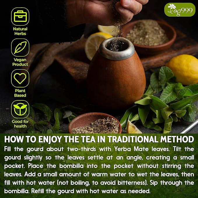 TOG999, Premium 18oz Yerba Mate Tea, Hi-Caffeine, Super-Green Yerba Mate| No Dust| Fresh - Never Aged (Ilex Paraguariensis), Cultivated from Argentina - Rich in Antioxidants and Plant Nutrients. - Bloomnest