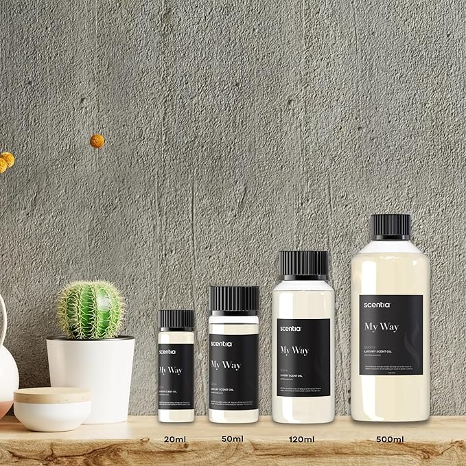 Scentia Hotel My Way Diffuser Oil Inspired by The 1 Hotel MiamiBeach - 120 ml 4.06 fl oz - Fragrance Oil Blend Sandalwood, Cedar & Lemon Notes for Aromatherapy Diffusers and Humidifiers - Bloomnest