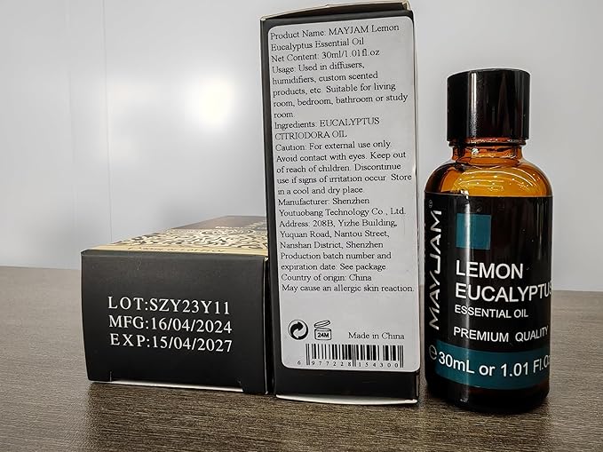 MAYJAM Lemon Eucalyptus Essential Oil 30ML - 1.01FL.OZ Pure Lemon Eucalyptus Oil for Soap Candle Making - Essential Oils for Diffusers for Home - Bloomnest