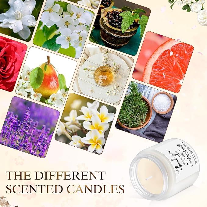 MTLEE 20 Pcs Thank You Gifts Candles 3.5 oz Employee Appreciation Inspirational Scented Soy Wax Candle Thank You Gift Christmas Gifts for Coworker Women Volunteer Teacher(Grateful,White) - Bloomnest