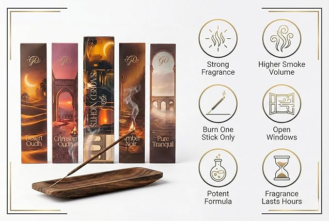 Premium Guruji Divinity Sacred Nights Incense Gift Set | Hand-Rolled Masala Incense for Meditation, Yoga & Home Fragrance Guruji+Divinity