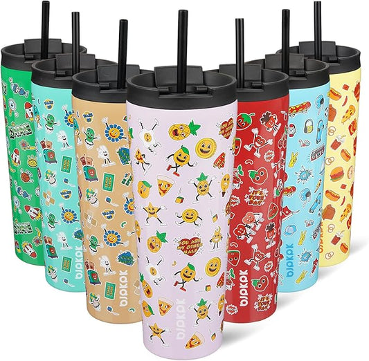 BJPKPK 26oz Tumbler With lid And Straw Stainless Steel Travel Coffee Mug Insulated Tumblers Cups,Hawaii Fruits Purple - Bloomnest