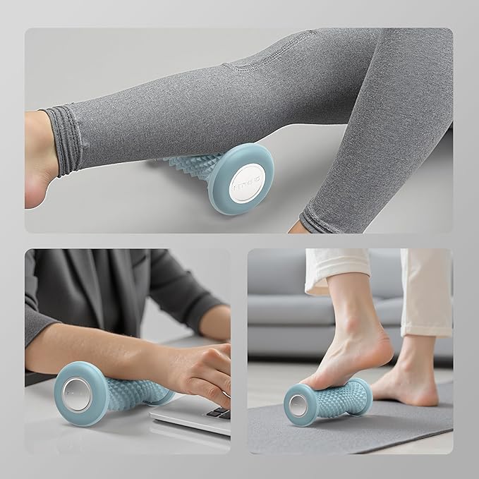 Foot Roller Massager for Plantar Fasciitis, Arch and Heel Pain Relief，Portable and Silence, Deep Tissue Foot Massager Roller Tool to Improve Circulation and Relieve Tension-Blue - Bloomnest