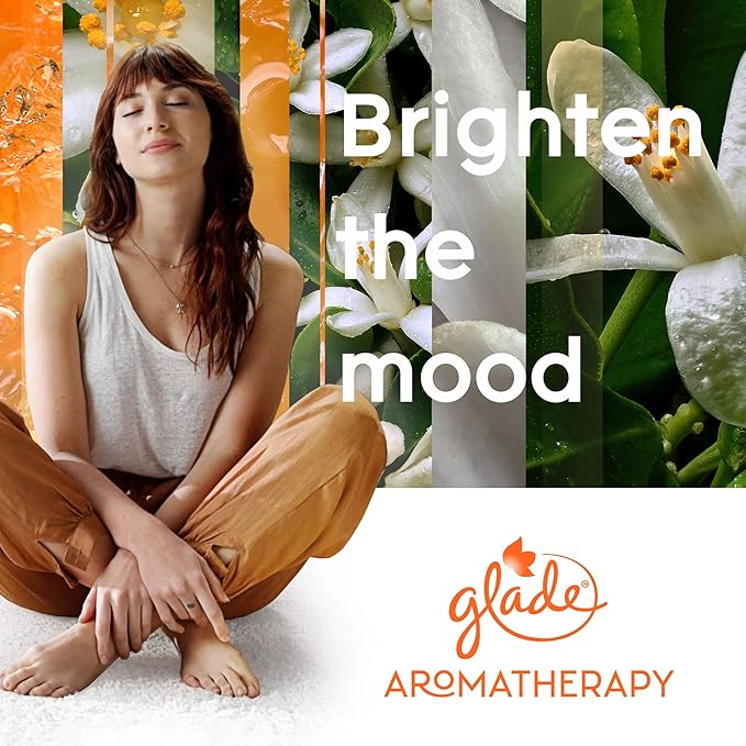 Glade Aromatherapy Diffuser & Essential Oil, Air Freshener for Home, Uplift Your Day Scent with Notes of Orange & Neroli, 0.56 Fl Oz - Bloomnest