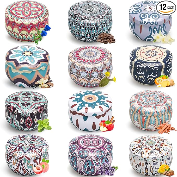 Scented Candle Gifts for Women Birthday Gift for Women Scented Candles for Home Aromatherapy Soy Wax Candle Jar Candles, Grey - Bloomnest