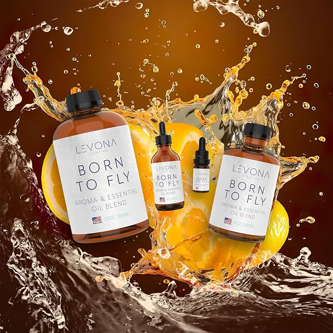 Levona Scent Essential Oil for Diffuser: Home Luxury Scents Fragrance Oil - Aroma Diffuser Oil Refill - Hotel Oil Diffuser Essential Oils for Humidifiers - 500 Ml/ 17oz Essential Oils - Born to Fly - Bloomnest