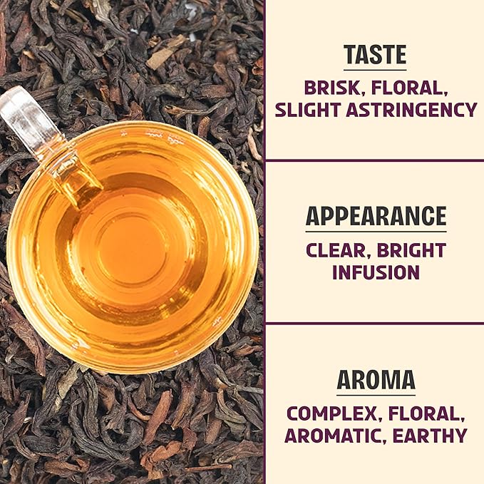 BREWIX, Darjeeling Tea Leaves from Hills of Himalayas (50+ Cups, 3.53oz/100g) | Pure Loose Leaf Darjeeling Black Tea | Long Leaf Grade | Straight From Source In India - Bloomnest
