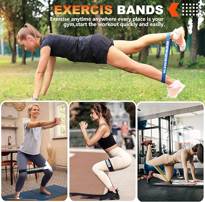 Resistance Band Pull Up Assistance Bands,Set of 5 Resistance Heavy Duty Exercise Stretch Fitness Bands for Stretching Power Lifting Workout Training with Instruction Guide - Bloomnest