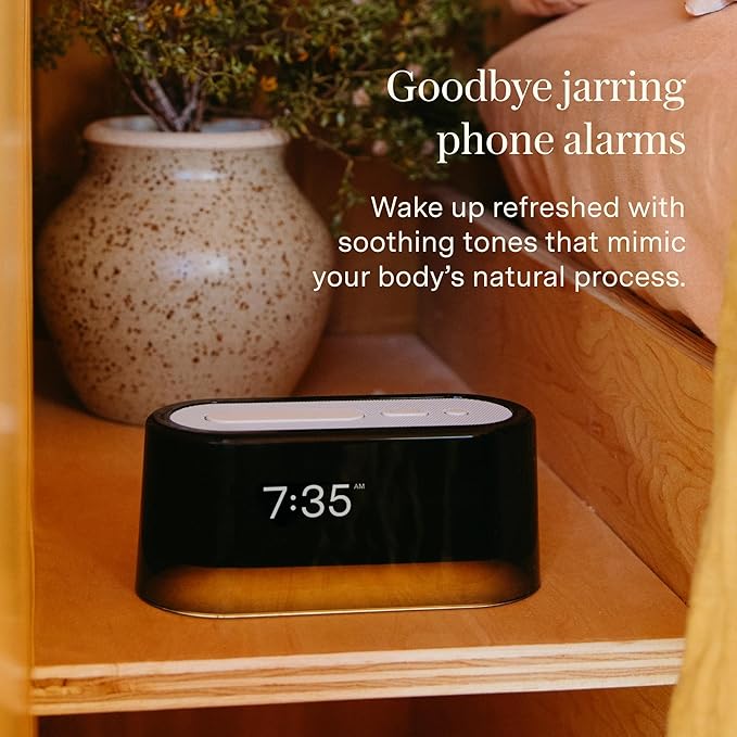 Loftie Alarm Clock with Sound Machine – Smart Alarm Clock with Light, White Noise, Bluetooth Speaker, Night Light Sound Machine, 100+ Sounds, Blackout Mode, No WiFi Mode, Optional Subscription - Peach - Bloomnest