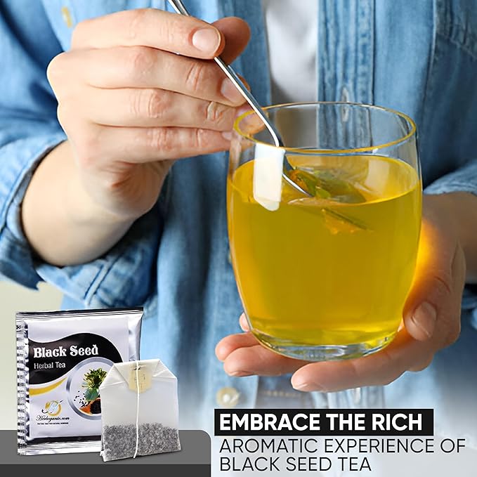 HERBOGANIC Black Seed Herbal Tea - Digestion Support and Immune Boost | Refreshing and Delicious Blend | Natural Ingredients | 20 Tea Bags - Bloomnest