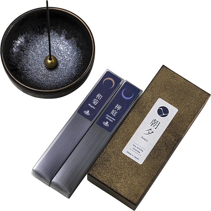 Zen Gift Set: Japanese Garden & Chrysanthemum Incense + Holder - Bloomnest