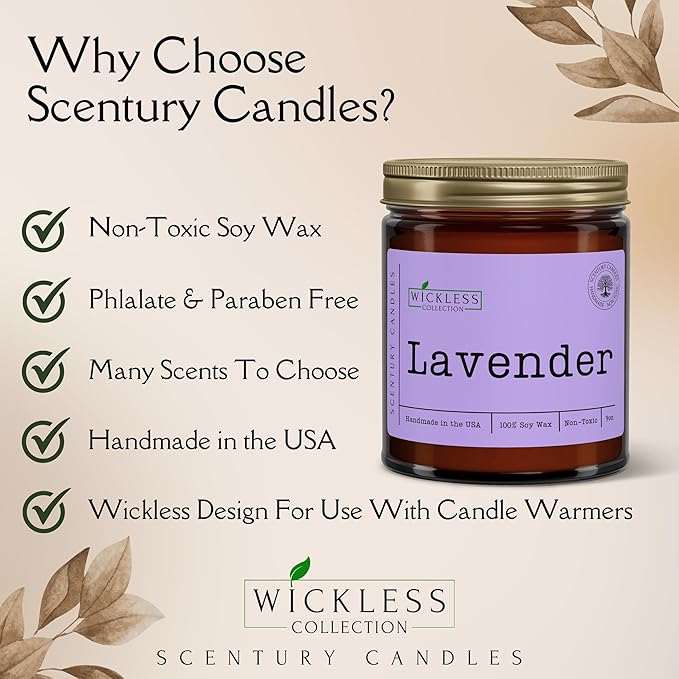 Wickless Candles for Candle Warmer Lamp, Many Scents to Choose, 100% Non-Toxic Soy Wax, Scented Candle Melts for Warming Plate, Handmade in The USA (White Oak & Vanilla) - Bloomnest