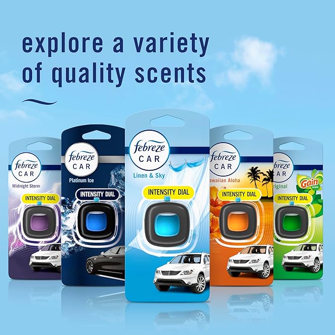 Febreze Car Air Freshener Vent Clip, Linen & Sky, 1 Count - Bloomnest