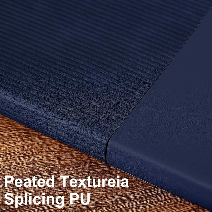 Lined Journal Notebook for Work College Ruled Note Book 7.2"x9.6" B5 PU Leather Daily Journaling 160 Pages for Women Men Writing Home School Supplies Business (Dark Blue) - Bloomnest