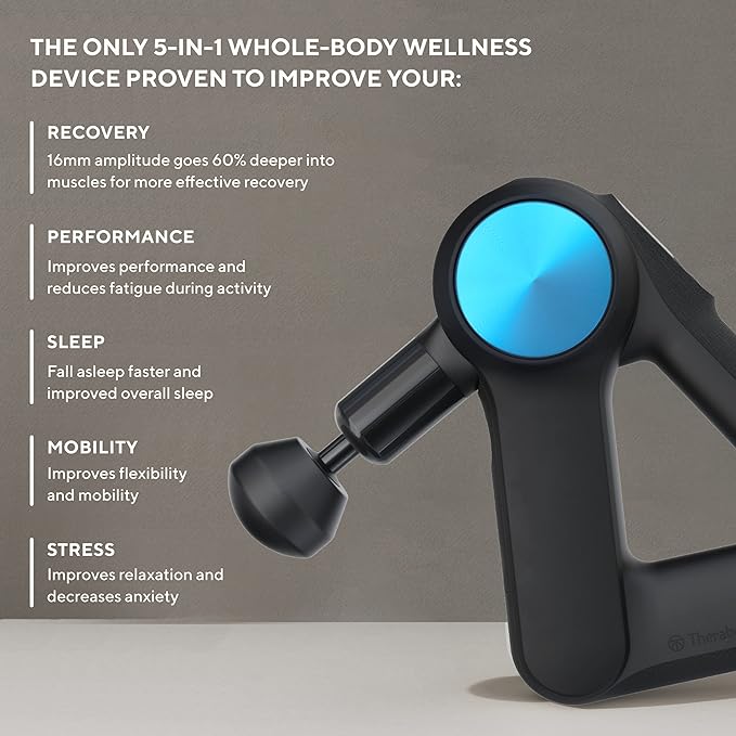 TheraGun Pro Handheld Deep Tissue Massage Gun - Bluetooth Enabled Percussion Massage Gun & Personal Massager for Pain Relief & Circulation in Neck, Back, Leg, Shoulder and Body (Black - 5th Gen) - Bloomnest