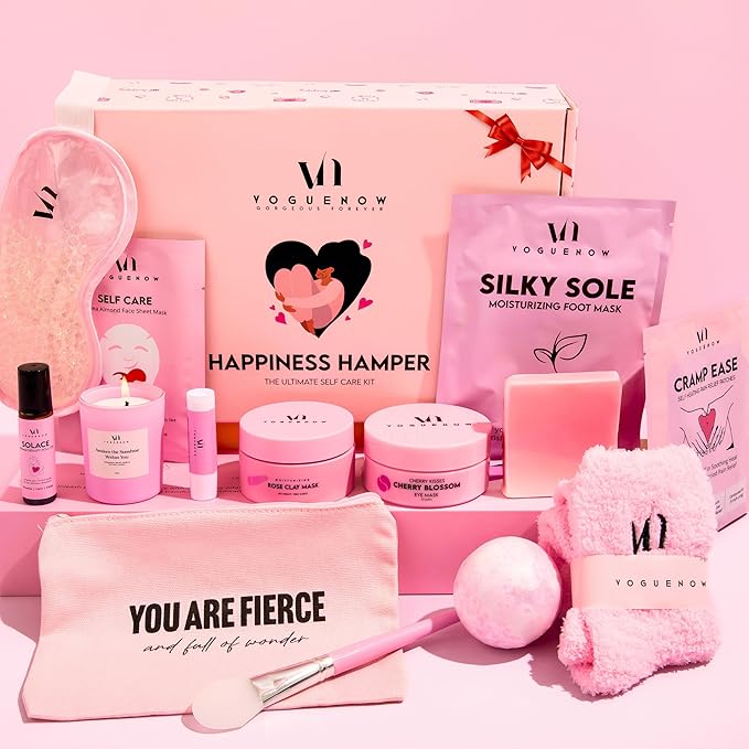 Spa Gifts for Women - Valentines Gift (Set of 20) - Premium Self Care Spa Kit- Bath, Skin Care Sets & Self Care Items - Pampering Valentine Gifts for Women, Spa Gift Basket, Galentines Day Gifts - Bloomnest