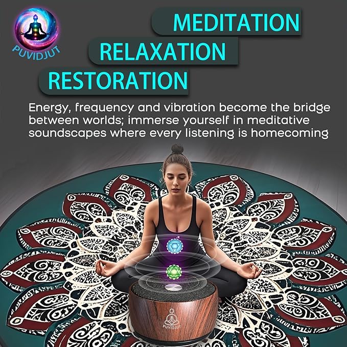 Sound Frequency Machine,Meditation Generator Instrument,Tone Device Tools - Solfeggio Frequencies Bath for Yoga, Mindfulness, Vibration System of Chakra Balancing, 5 Tones, 3 Timers - Bloomnest