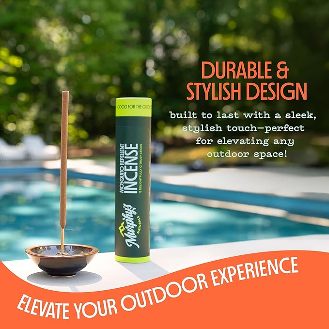 Murphy’s Naturals Stoneware Incense Stick Holder, Forest Green, 4.5” Ash Catcher for Outdoor Use, Durable & Stylish Design for Easy Clean-Up, 1-Pack - Bloomnest