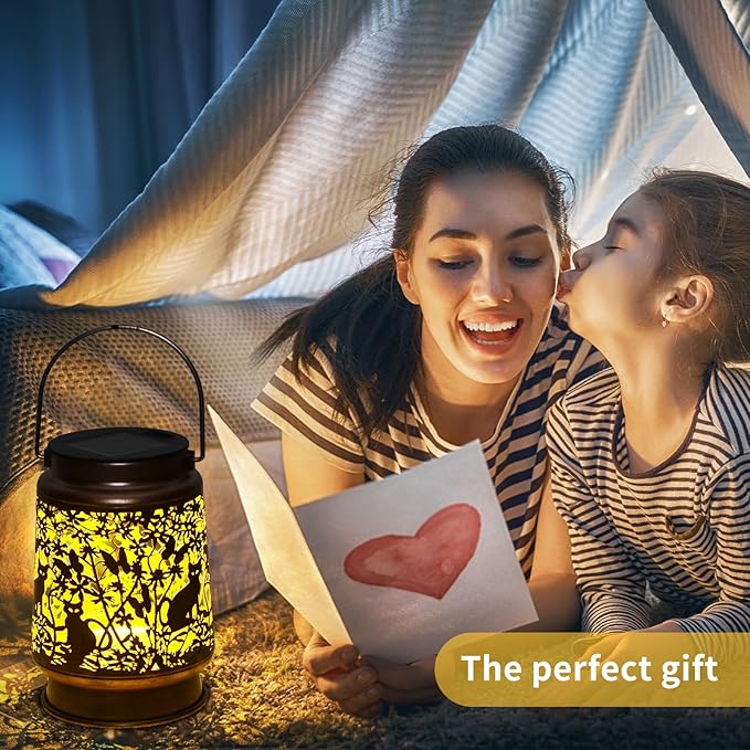 Solar Cat Lantern - Cat Lover Gifts for Women, Mom, Grandma - Garden Decor, Christmas & Mother Day Gift - Bloomnest