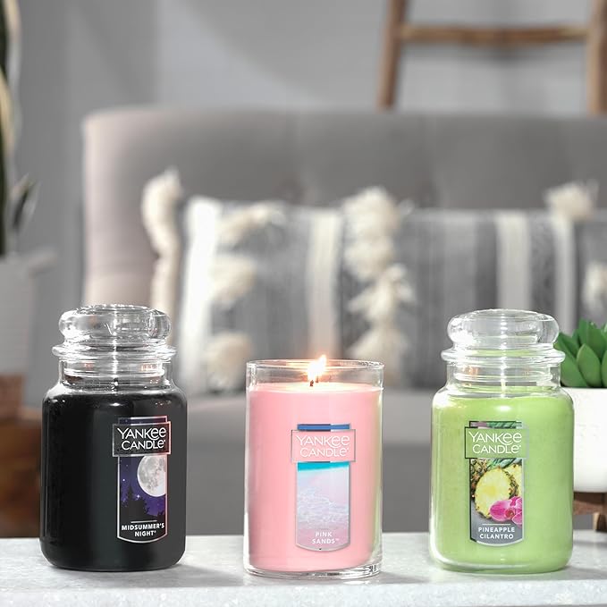 Yankee Candle MidSummer's Night Scented Classic Large Single Wick Jar Candle 22oz with Over 110 Hours of Burn Time Ideal for Dinner Parties Relaxing Saturdays and Special Occasions - Bloomnest