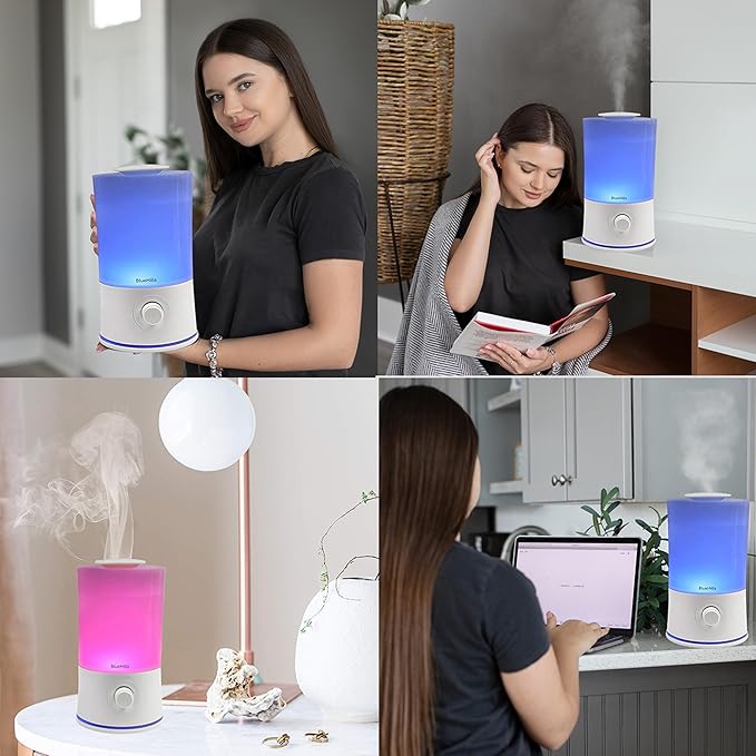BlueHills Premium 2000 ML XL Large Essential Oil Diffuser Aromatherapy Humidifier for Large Room Home 40 Hour Run Huge Coverage Area 2 Liter Extra Large Capacity Huge Diffuser High Mist White E001 - Bloomnest