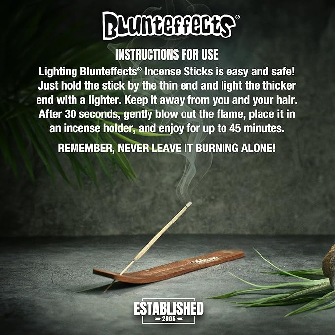 Blunteffects Hand-Dipped Incense Sticks - Premium 180-Pack Variety Set, 15 Different Scents, 11" Long, USA-Made Aromatherapy with Long Burn Time (15 Pack, 180 Total Sticks) Blunteffects