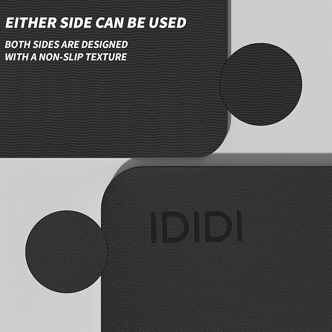 Large Yoga Mat (6'x 4') - Extra Long and Wide 72 x 48 inches, Non-Slip POE Fitness Mat, Eco-Friendly, Thick Wide Exercise Mat for Home Workouts,Ideal for Yoga and Pilates.