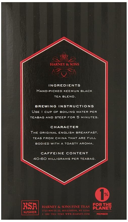 Harney & Sons Black Tea, Tea Bags, English Breakfast, 20 Count (Pack of 2) - Bloomnest